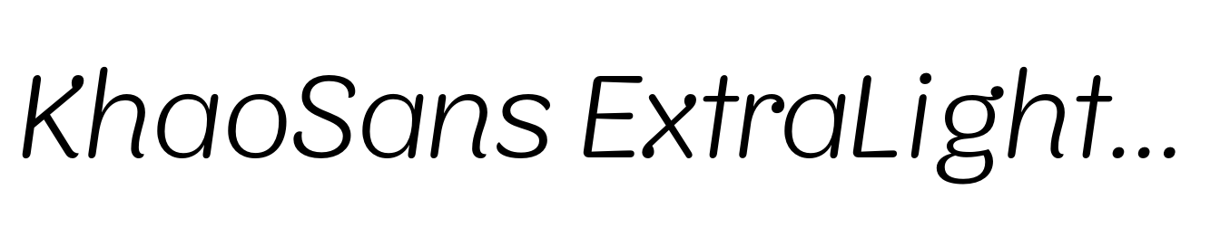 KhaoSans ExtraLight Italic